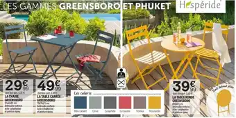 Centrakor La Chaise Greensboro, La Table Carrée Greensboro, La Table Ronde Greensboro offre