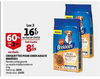 Auchan Croquettes Pour Chien Adulte Brekkies offre