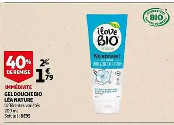 Auchan Gel Douche Bio Léa Nature offre
