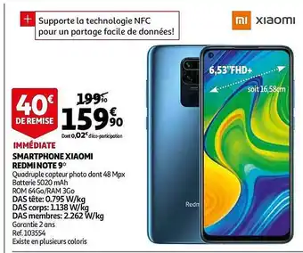 Smartphone Xiaomi Dermi Note 9