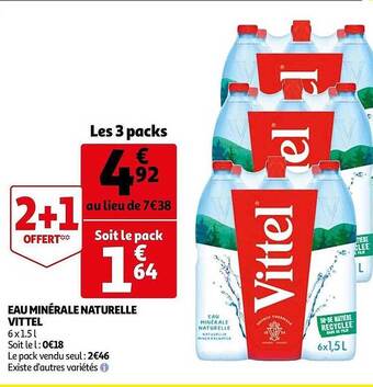 Auchan Eau Minérale Naturelle Vittel offre
