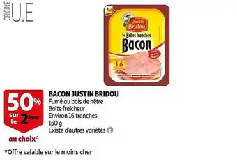 Auchan Bacon Justin Bridou offre