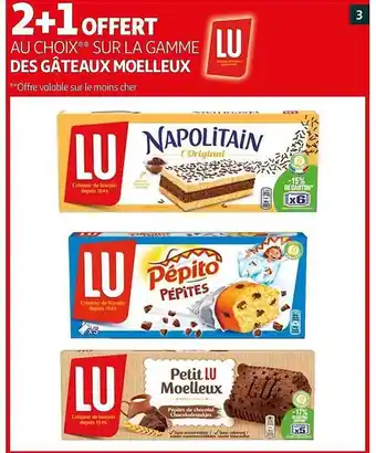 Auchan La Gamme Des Gâteaux Moelleux Lu offre