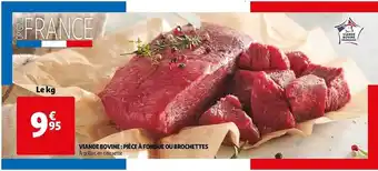 Auchan Viande Bovine : Pièce à Fondue Ou Brochettes offre