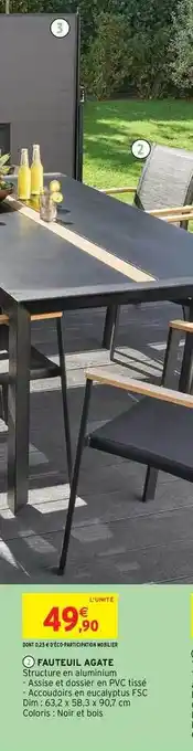 Intermarché Fauteuil Agate offre