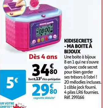 Auchan Kidisecrets-ma boîte à bijoux offre