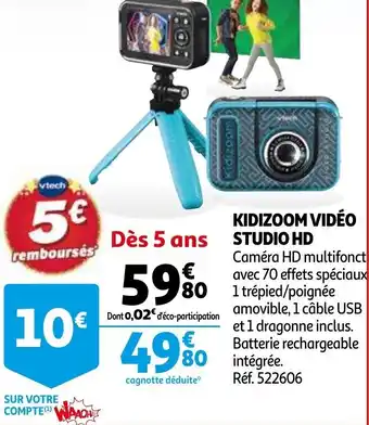 Auchan Kidizoom vidéo studio HD offre