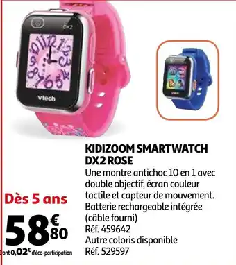 Auchan Kidizoom smartwatch DX2 rose offre