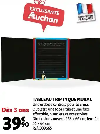 Tableau triptyque mural