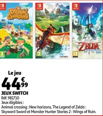 Auchan Jeux switch offre