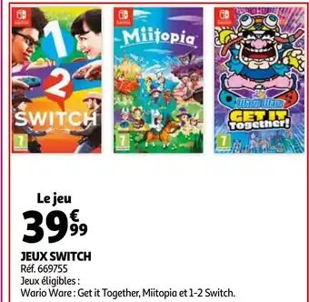 Auchan Jeux switch offre