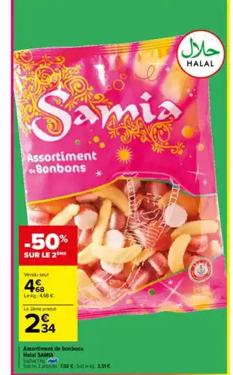 Carrefour Assortiment De Bonbons Halal Samia offre