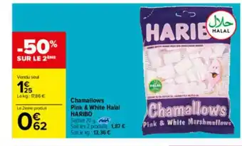Carrefour Chamallows Pink & White Halal Haribo offre
