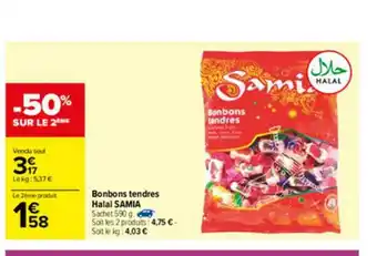 Carrefour Bonbons Tendres Halal Samia offre