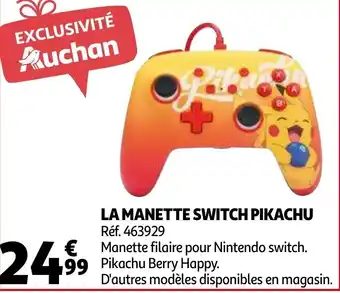 Auchan La manette switch pikachu offre