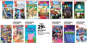 Auchan Jeux switch offre