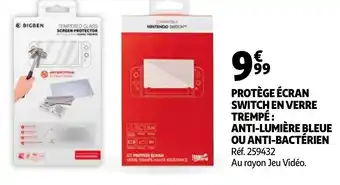 Auchan Protège écran switch en verre trempé offre