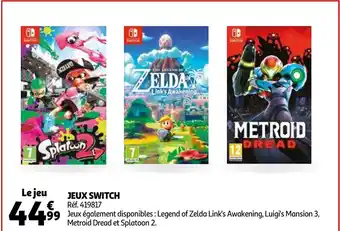 Auchan Jeux switch offre