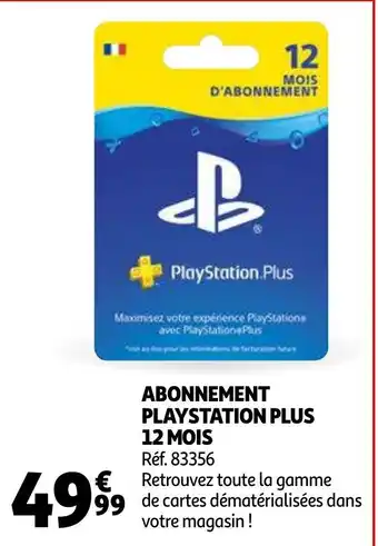 Abonnement playstation plus 12 mois