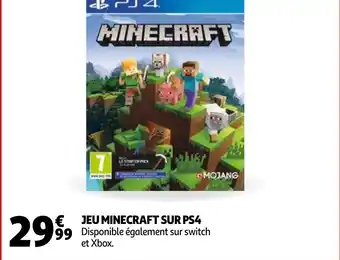 Auchan Jeu minecraft sur PS4 offre