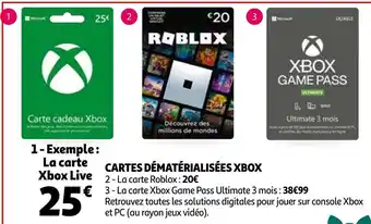 Auchan Cartes dématérialisées xbox offre