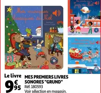 Auchan Mes premiers livres sonores "grund" offre