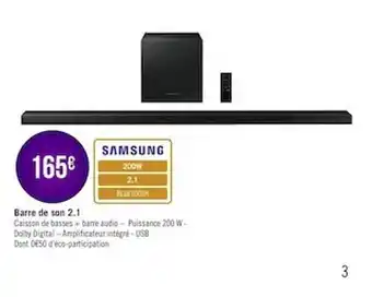 Barre De Son 2.1 Samsung