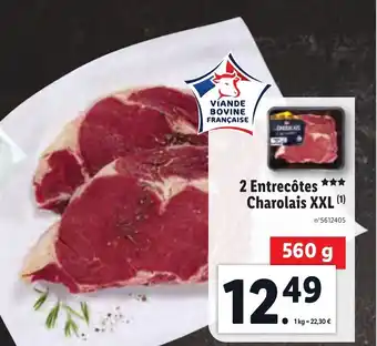 Lidl 2 Extrecôtes charolais XXL offre