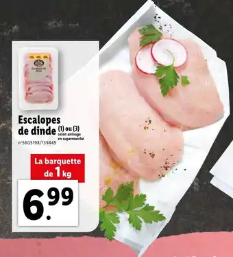 Lidl Escalopes de dinde offre