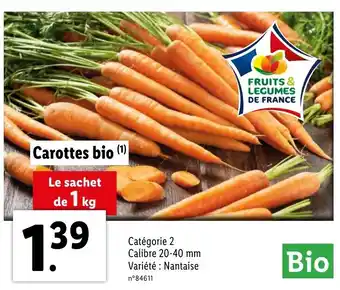 Lidl Carottes bio offre