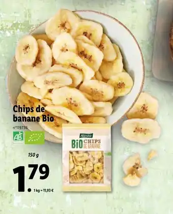 Lidl Chips de banane bio offre