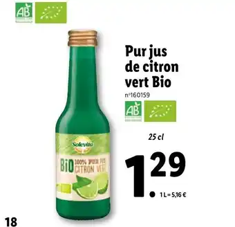 Pur jus de citron vert bio