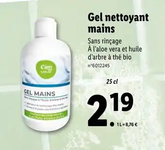 Lidl Gel nettoyant mains offre