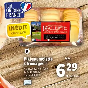 Lidl Plateau raclette 3 fromages offre