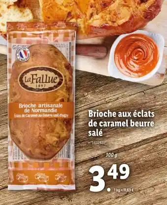 Lidl Brioche aux éclats de caramel beurre salé offre