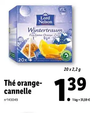 Lidl Thé orange-cannelle offre