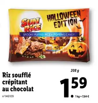 Lidl Riz soufflé crépitant au chocolat offre