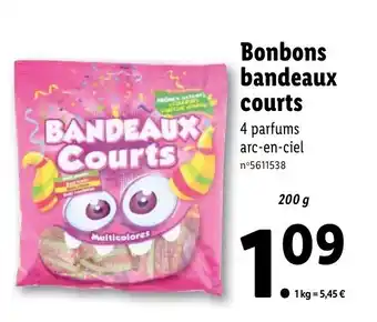 Lidl Bonbons bandeaux courts offre