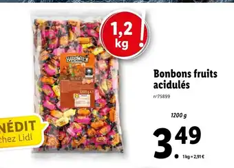 Bonbons fruits acidulés