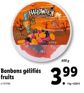 Lidl Bonbons gélifiés fruits offre