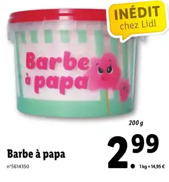 Lidl Barbe à papa offre