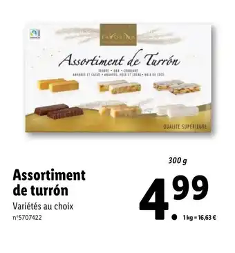Lidl Assortiment de turrón offre