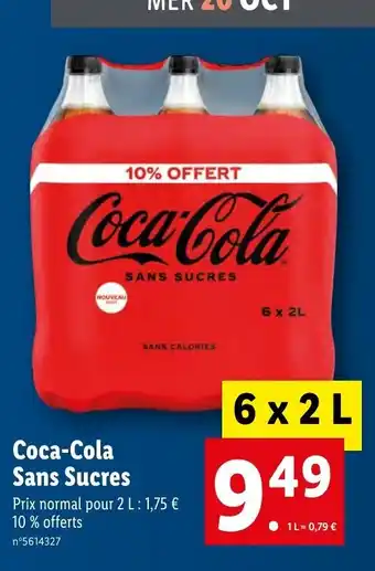 Lidl Coca-Cola Sans Sucres offre