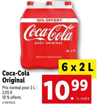 Lidl Cola-Cola Original offre