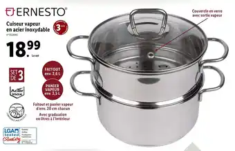 Lidl Cuiseur vapeur en acier inoxydable offre