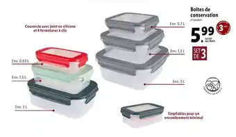 Lidl Boîtes de conservation offre