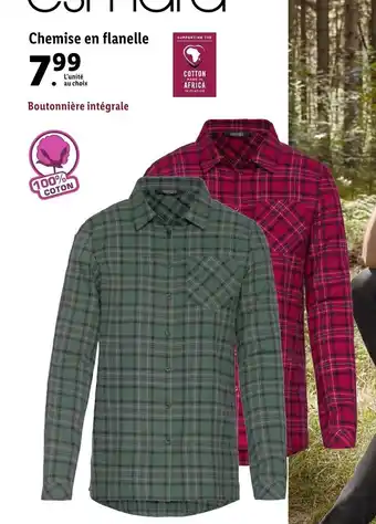 Lidl Chemise en flanelle offre