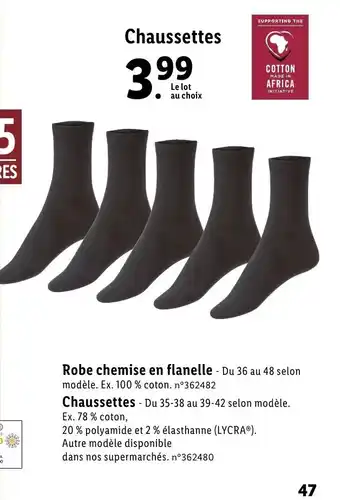 Lidl Chaussettes offre