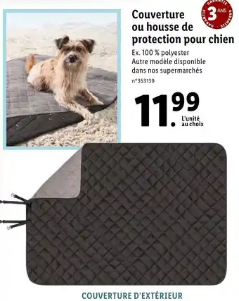Lidl Couverture ou housse de protection pour chien offre