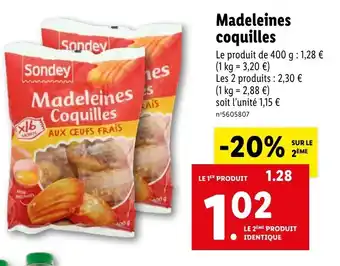 Madeleines coquilles